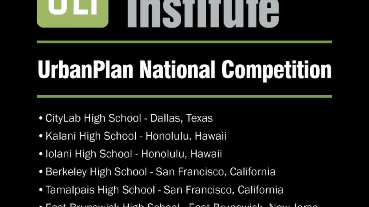 City Lab High School Enters National UrbanPlan Competition! ULI